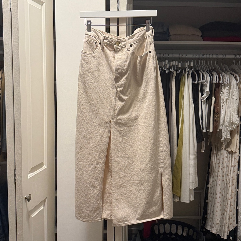 Still Here Panama Skirt in Bone - Picture 4 of 4